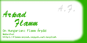 arpad flamm business card